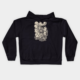 Vintage Medieval Heroic Currencies and Emblems Kids Hoodie